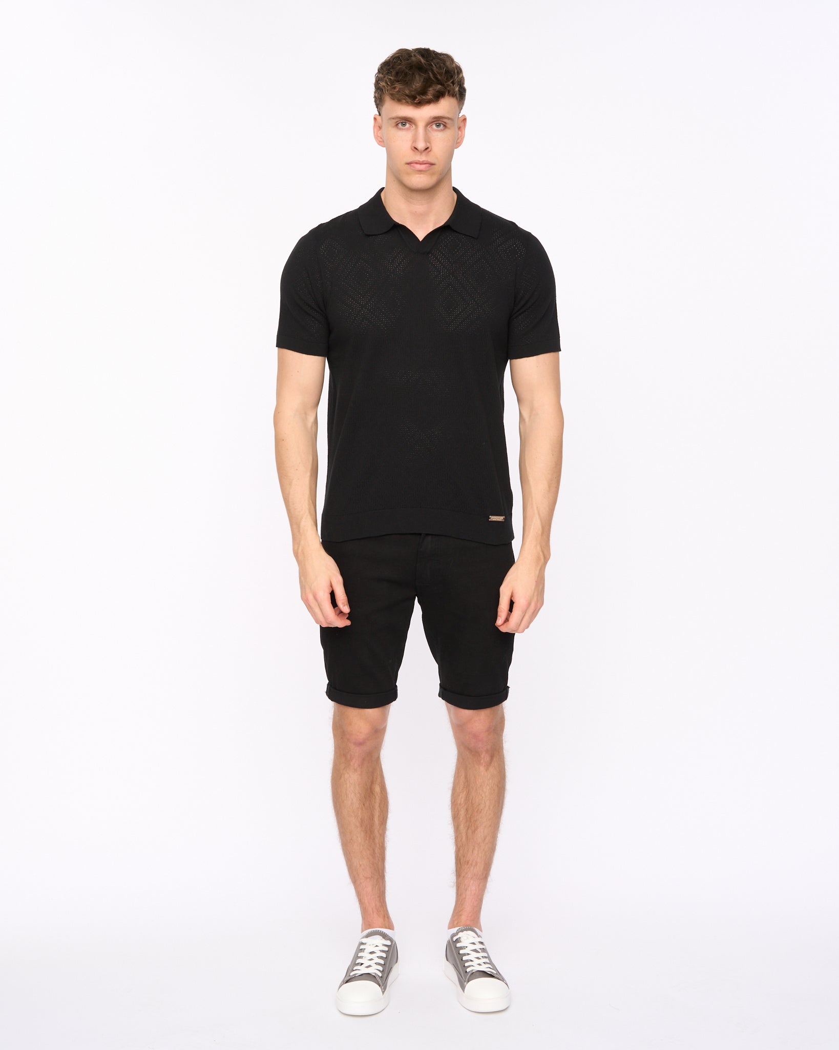 Dedham Knit Polo Black
