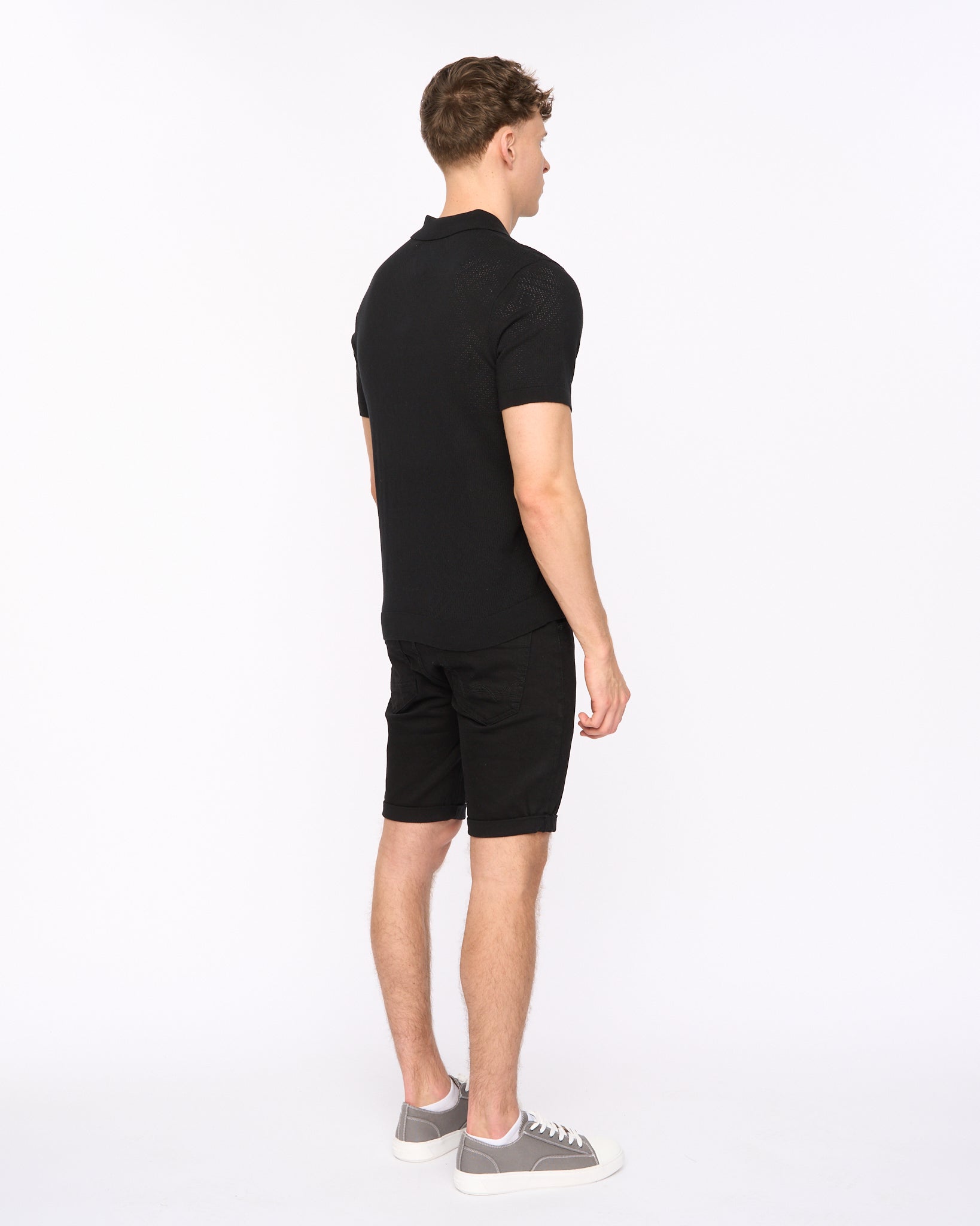 Dedham Knit Polo Black