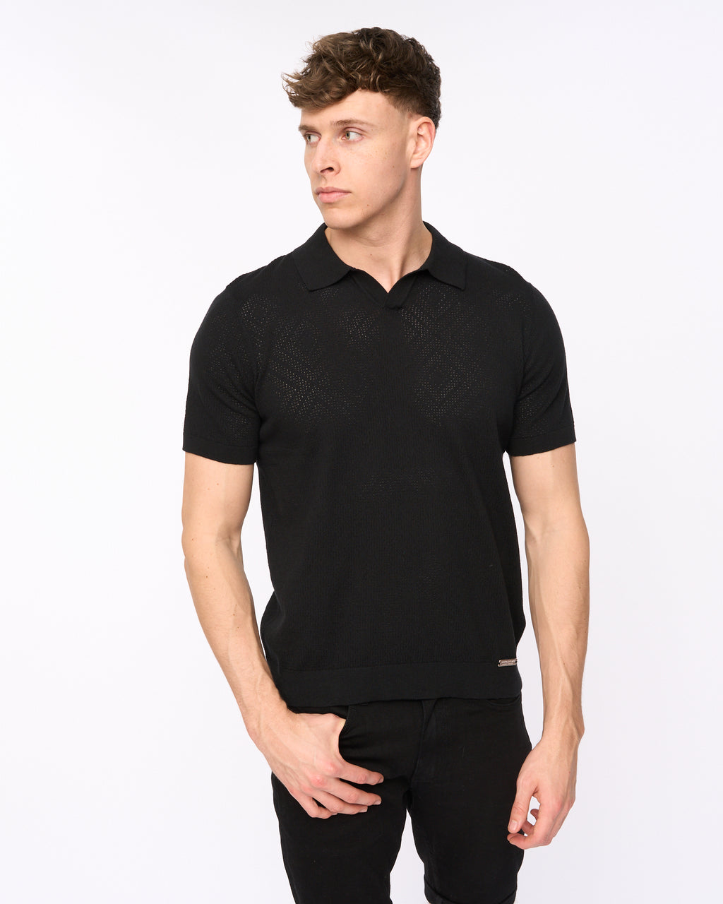 Dedham Knit Polo Black