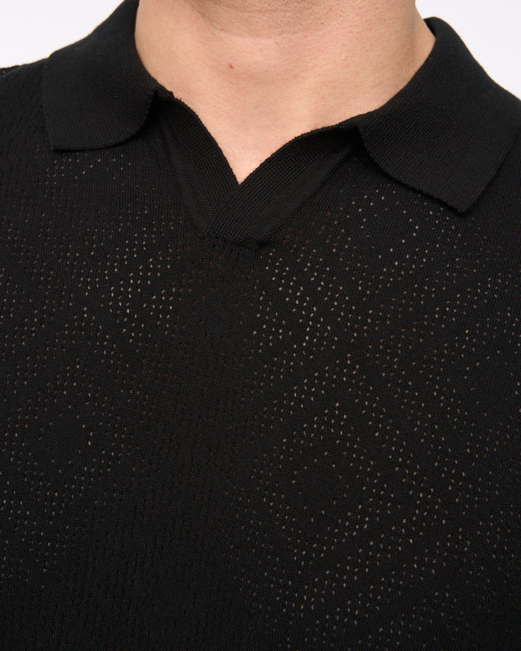 Dedham Knit Polo Black