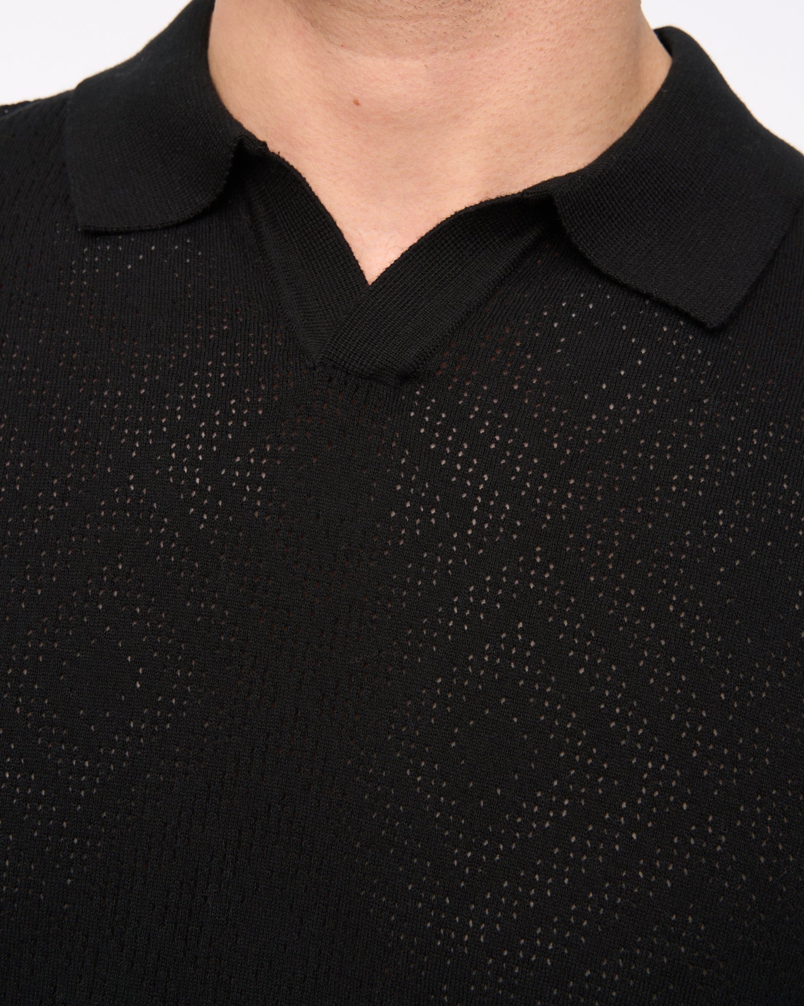 Dedham Knit Polo Black