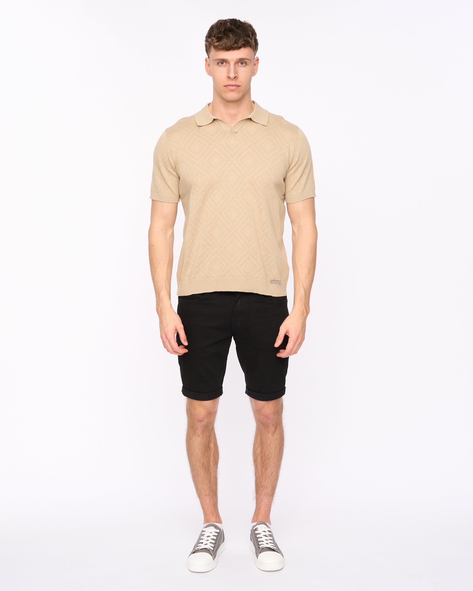 Dedham Knit Polo Stone
