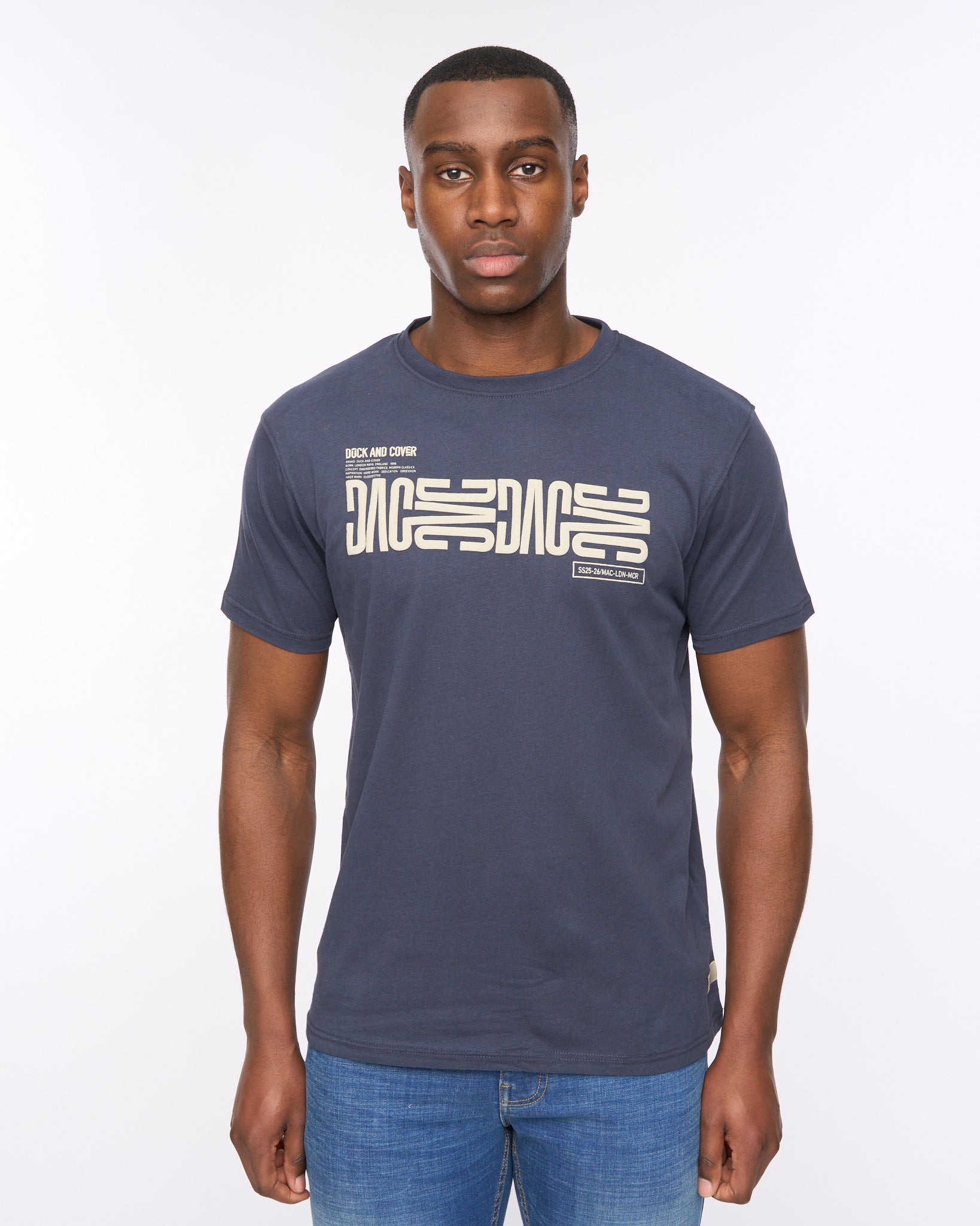 Duck and Cover Mens Trentmore T-Shirt Navy