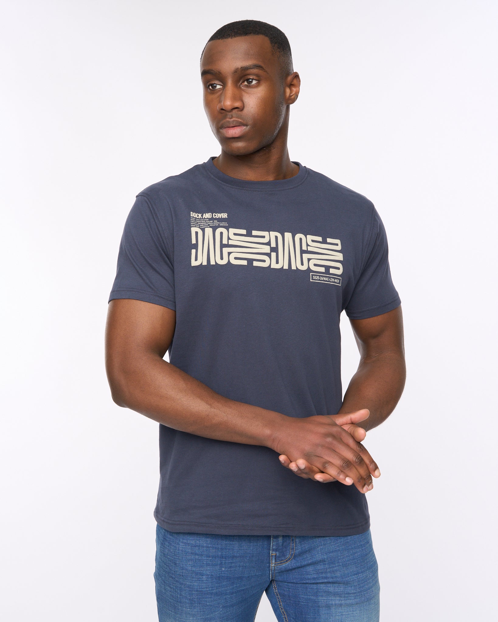 Duck and Cover Mens Trentmore T-Shirt Navy