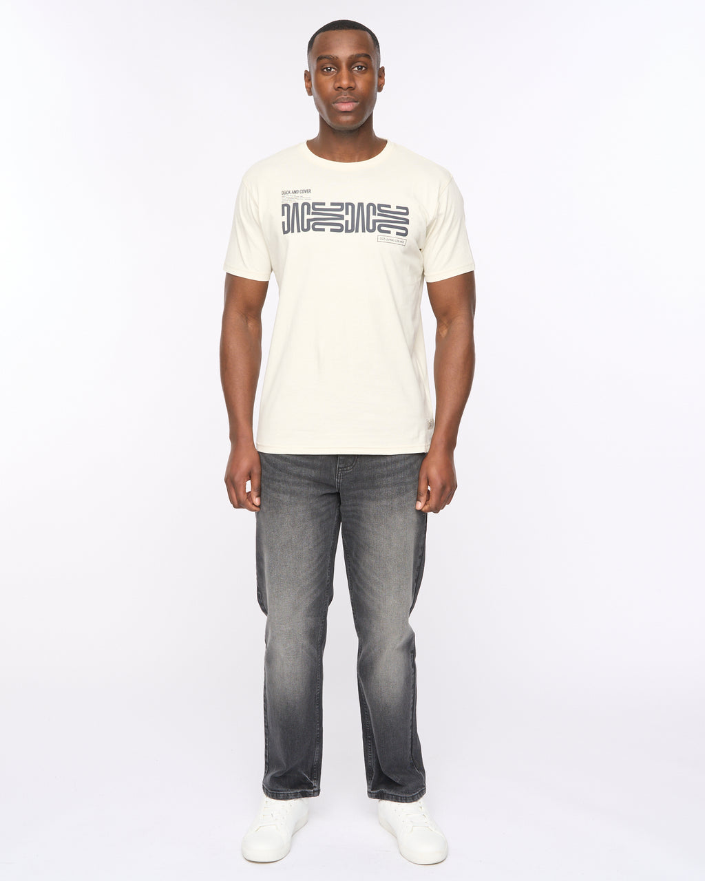 Duck and Cover Mens Trentmore T-Shirt Off White