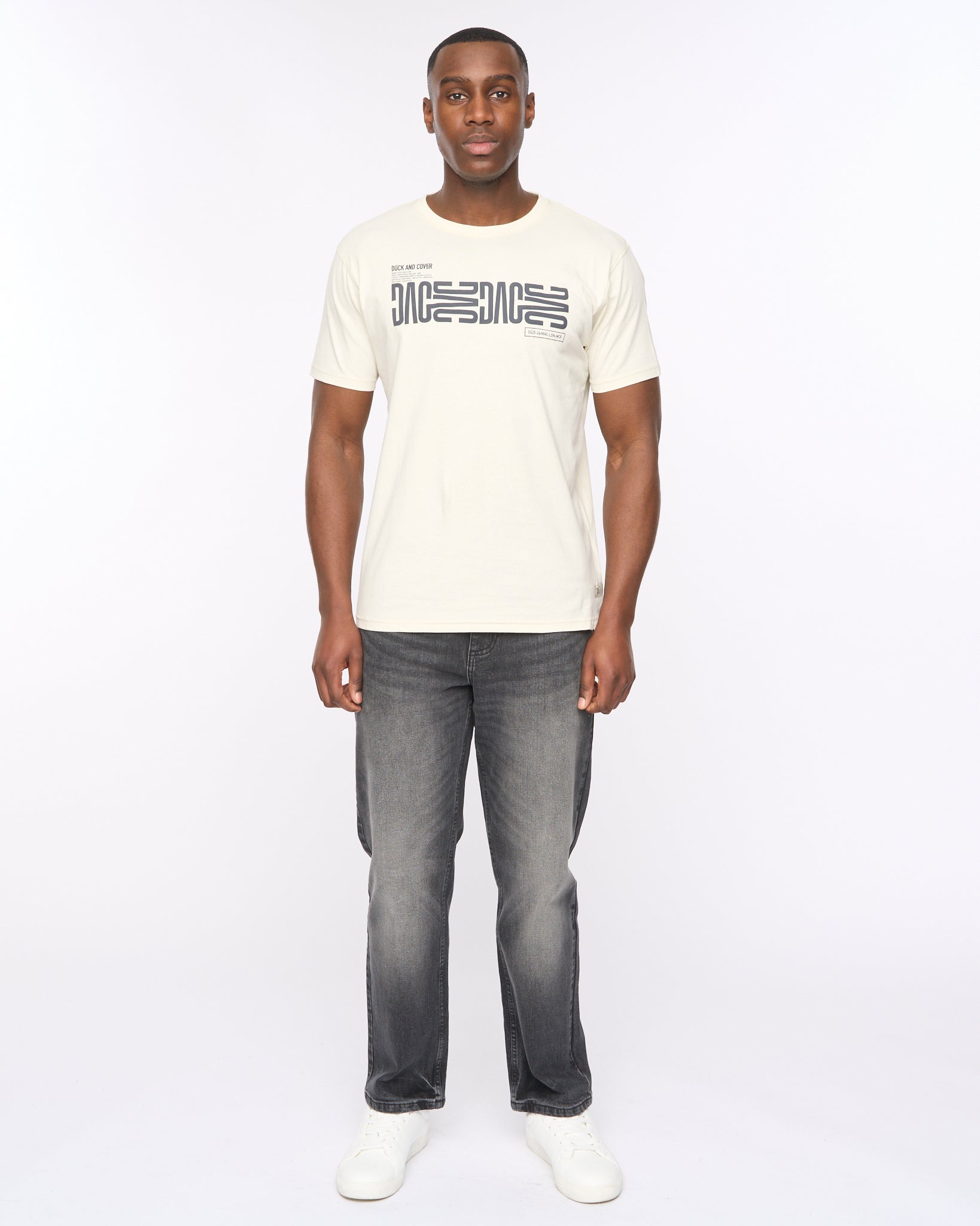 Duck and Cover Mens Trentmore T-Shirt Off White