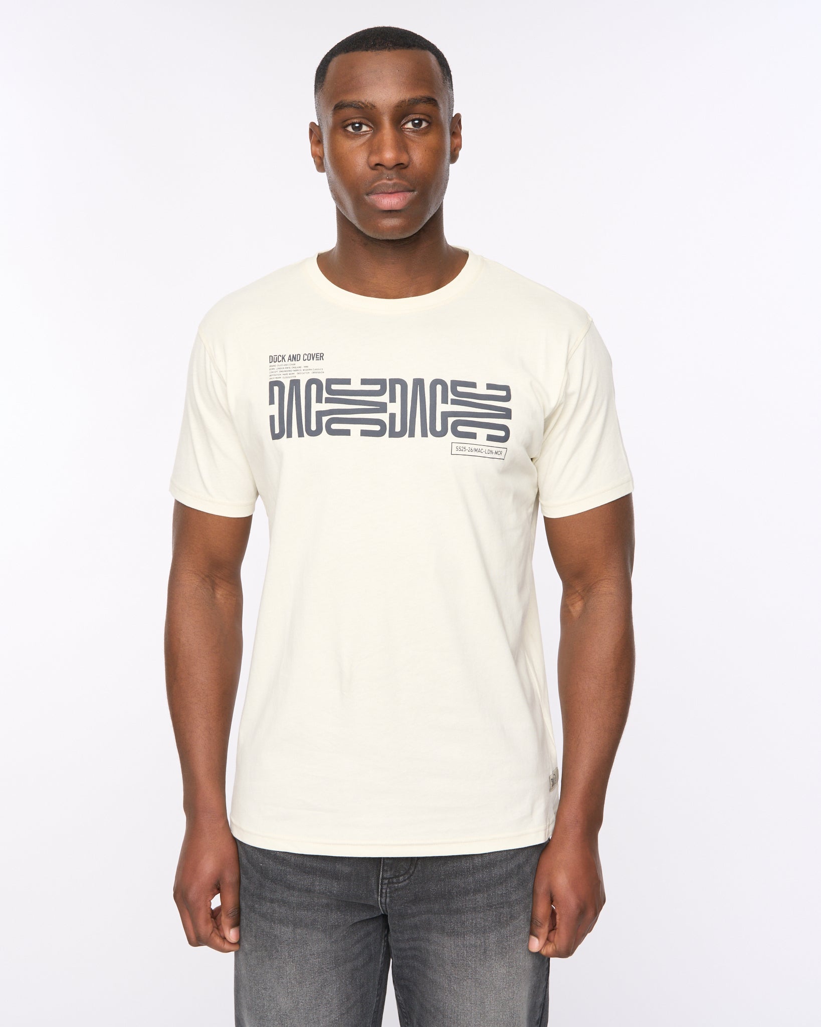 Duck and Cover Mens Trentmore T-Shirt Off White
