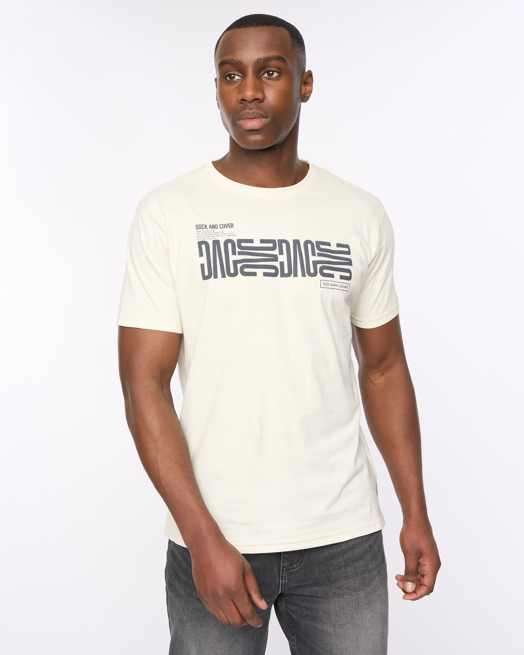 Duck and Cover Mens Trentmore T-Shirt Off White