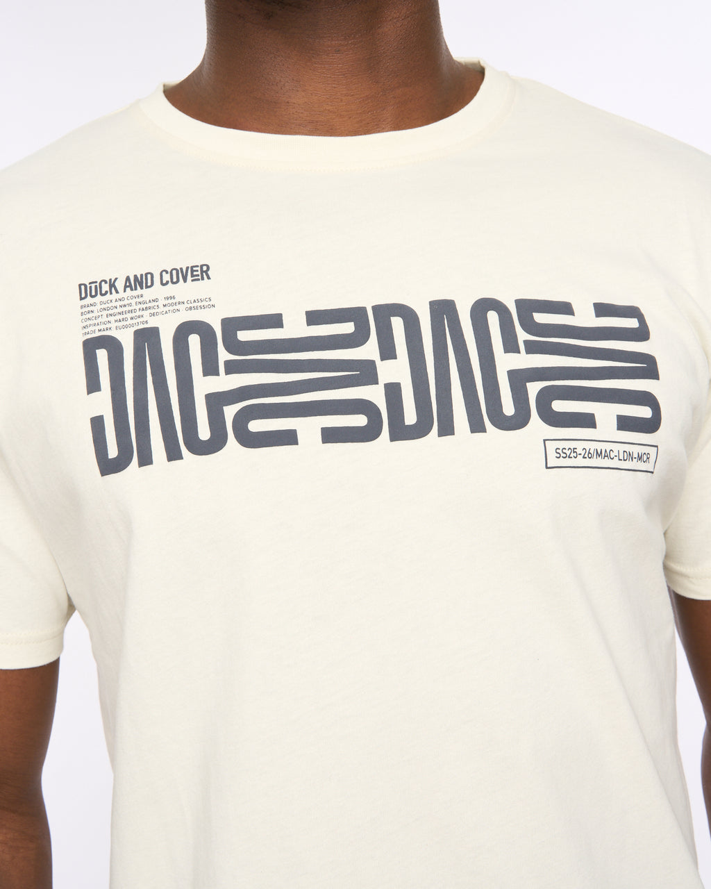 Duck and Cover Mens Trentmore T-Shirt Off White