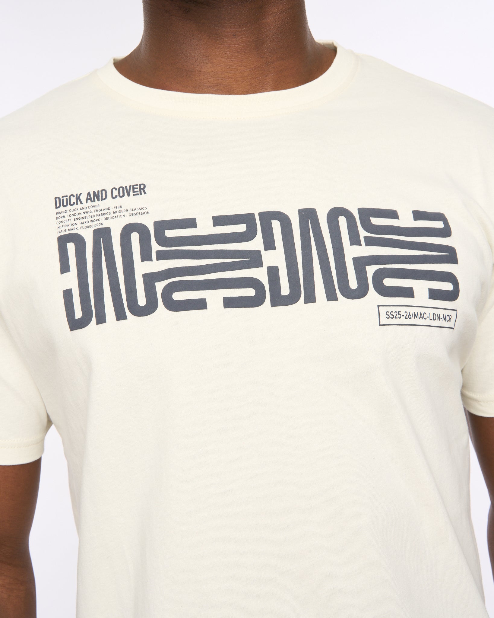 Duck and Cover Mens Trentmore T-Shirt Off White