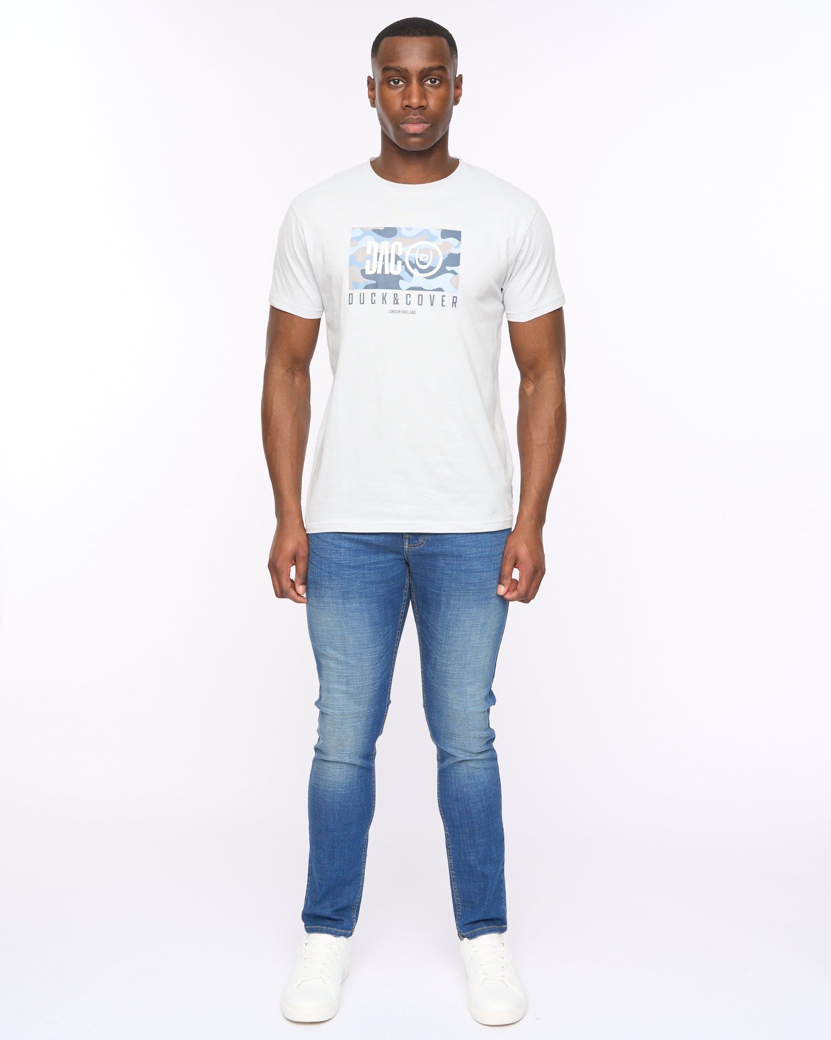Duck and Cover Mens Chamche T-Shirt  Light Blue