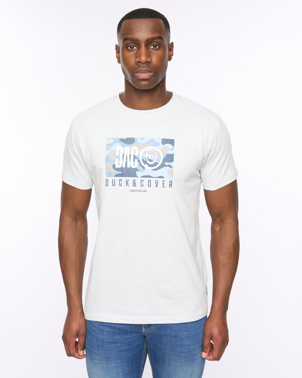 Duck and Cover Mens Chamche T-Shirt  Light Blue