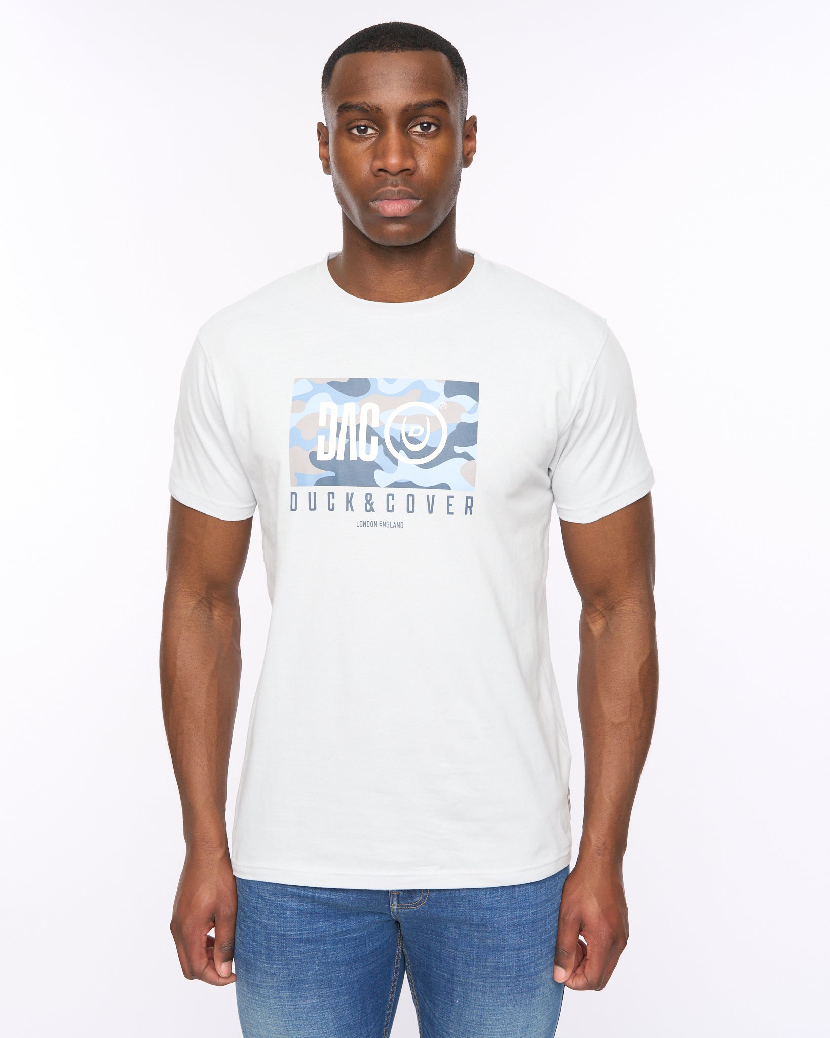 Duck and Cover Mens Chamche T-Shirt  Light Blue