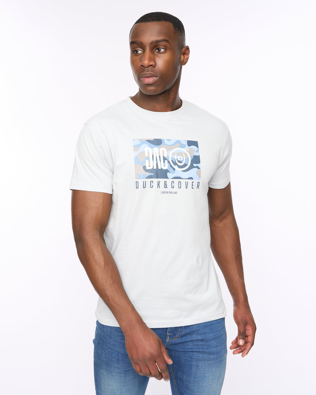 Duck and Cover Mens Chamche T-Shirt  Light Blue