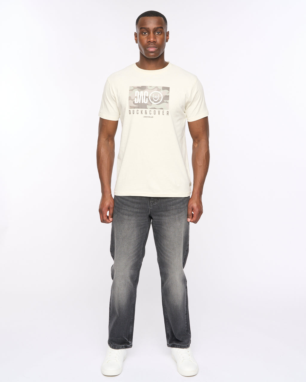 Duck and Cover Mens Chamche T-Shirt  Off White