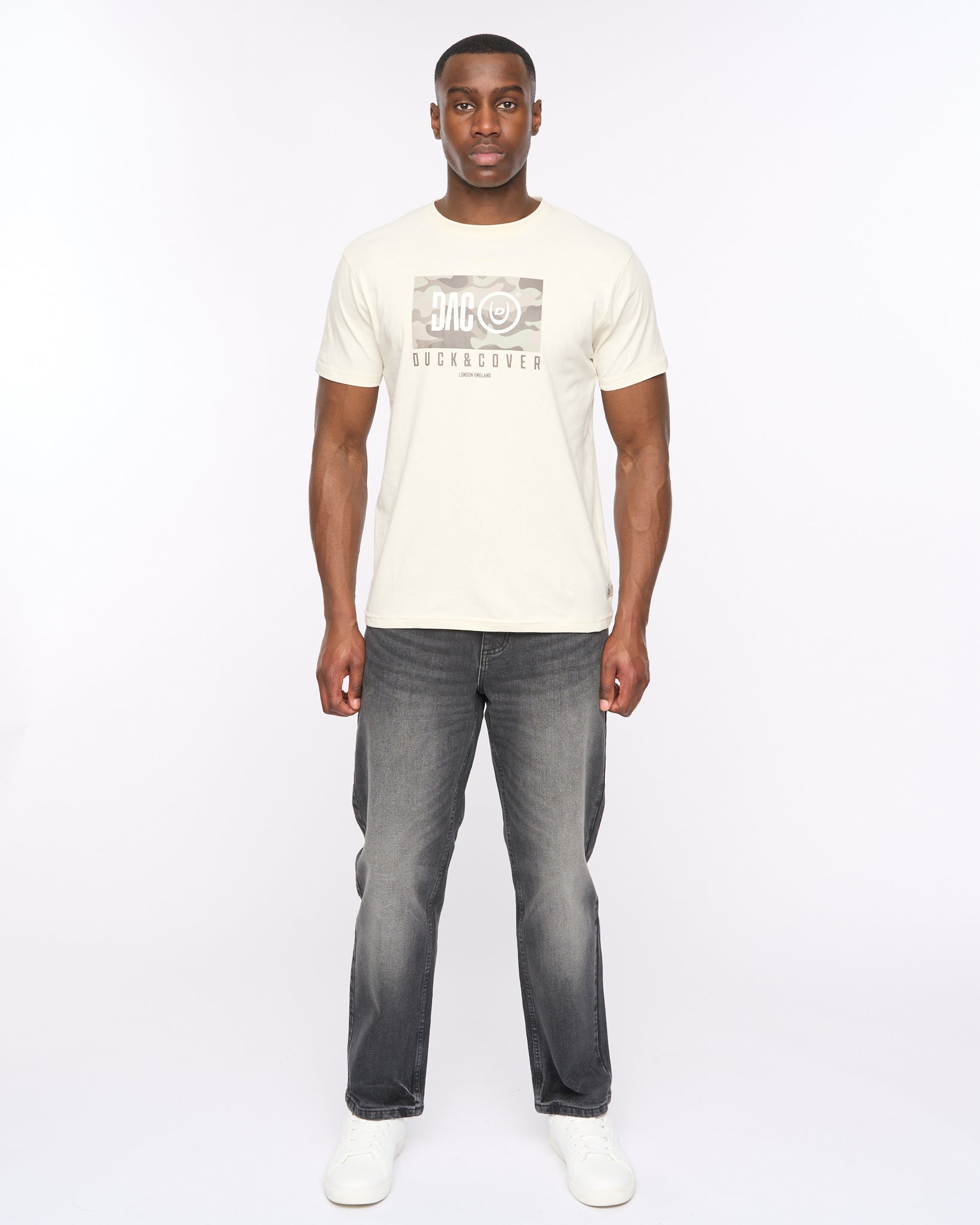 Duck and Cover Mens Chamche T-Shirt  Off White