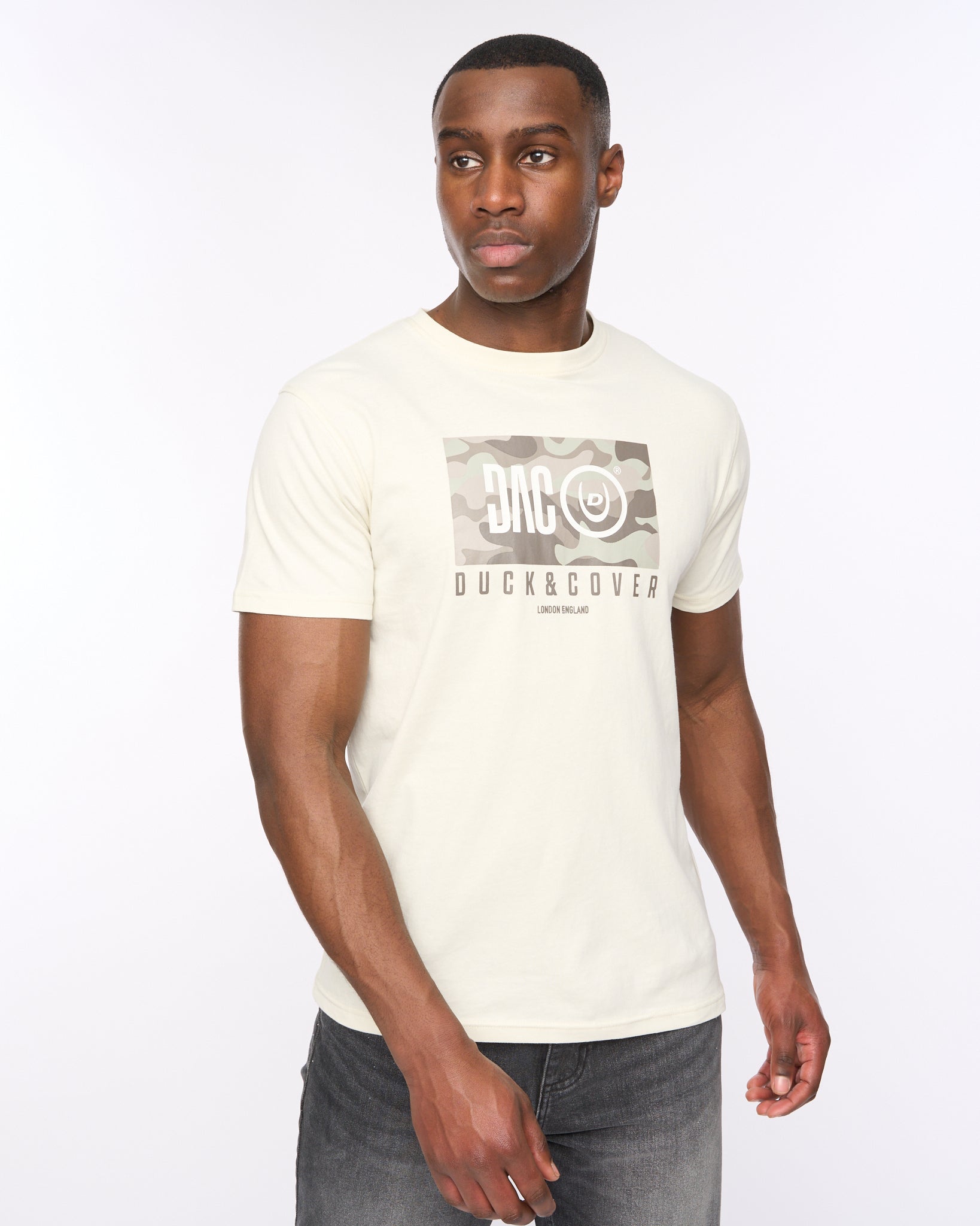 Duck and Cover Mens Chamche T-Shirt  Off White