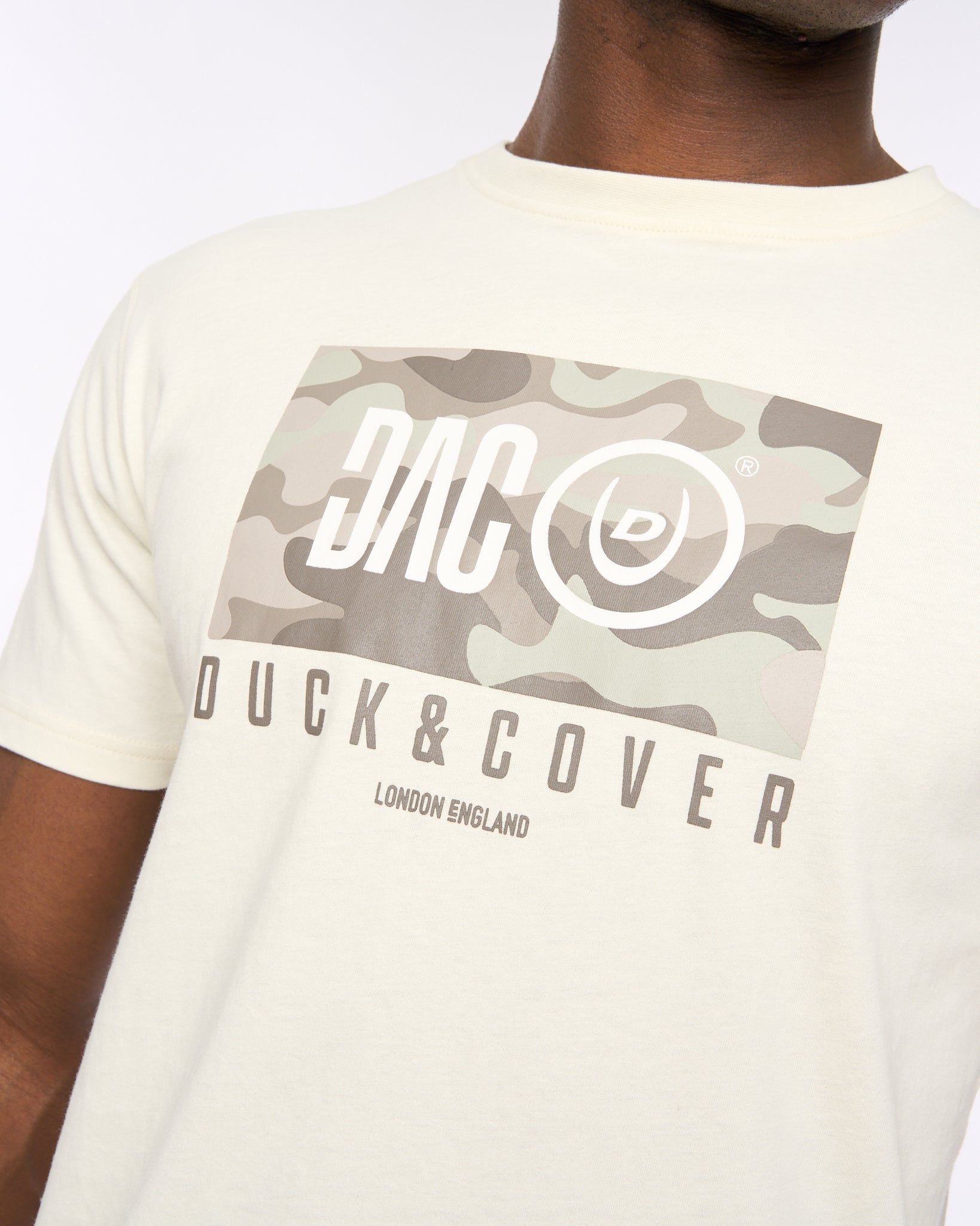 Duck and Cover Mens Chamche T-Shirt  Off White