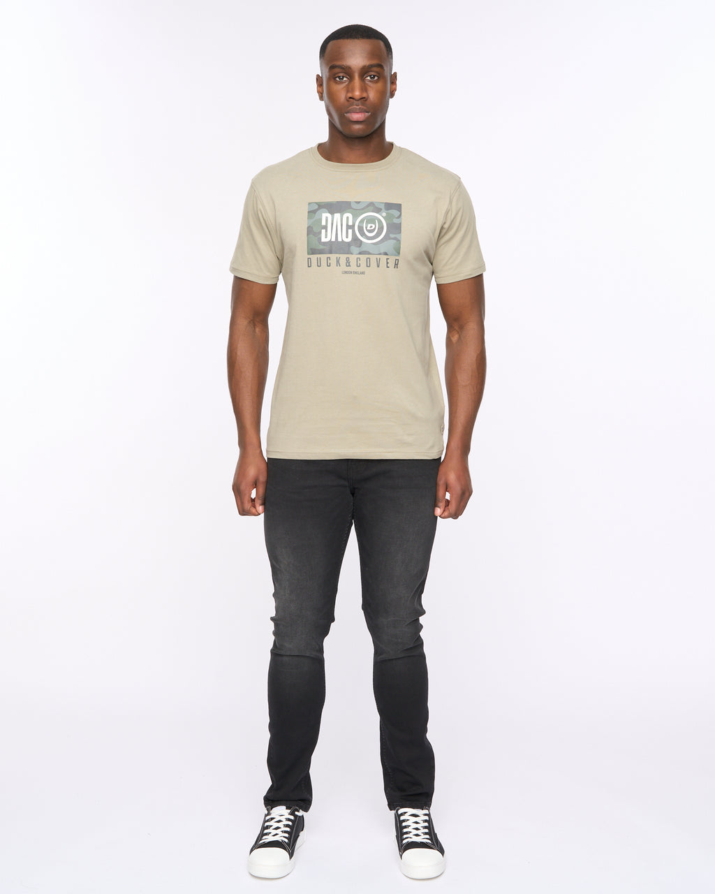 Duck and Cover Mens Chamche T-Shirt  Sage
