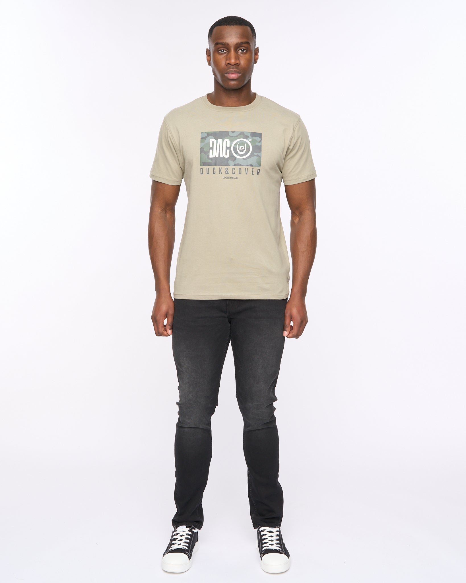 Duck and Cover Mens Chamche T-Shirt  Sage