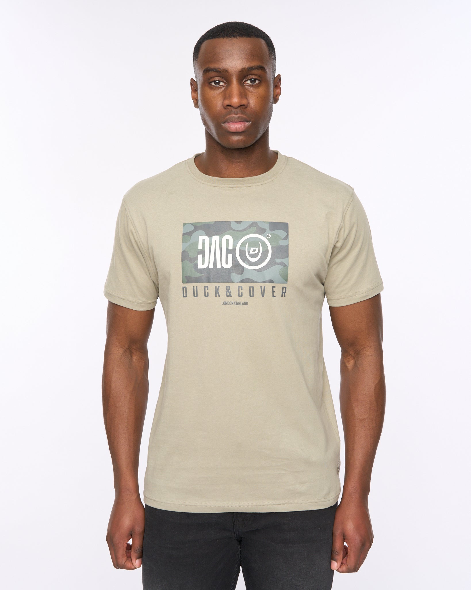 Duck and Cover Mens Chamche T-Shirt  Sage