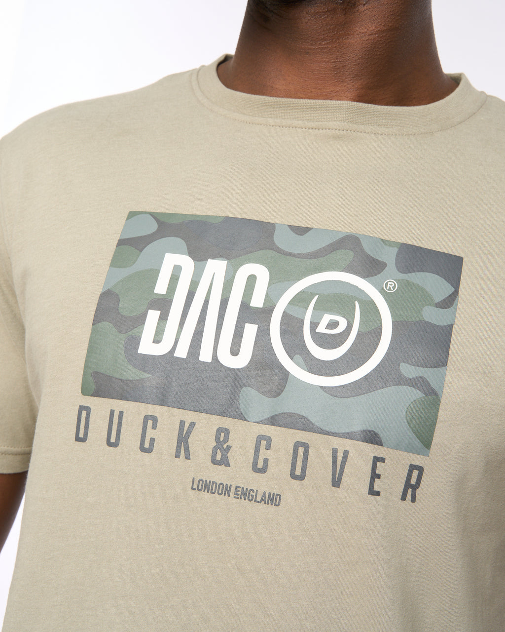 Duck and Cover Mens Chamche T-Shirt  Sage