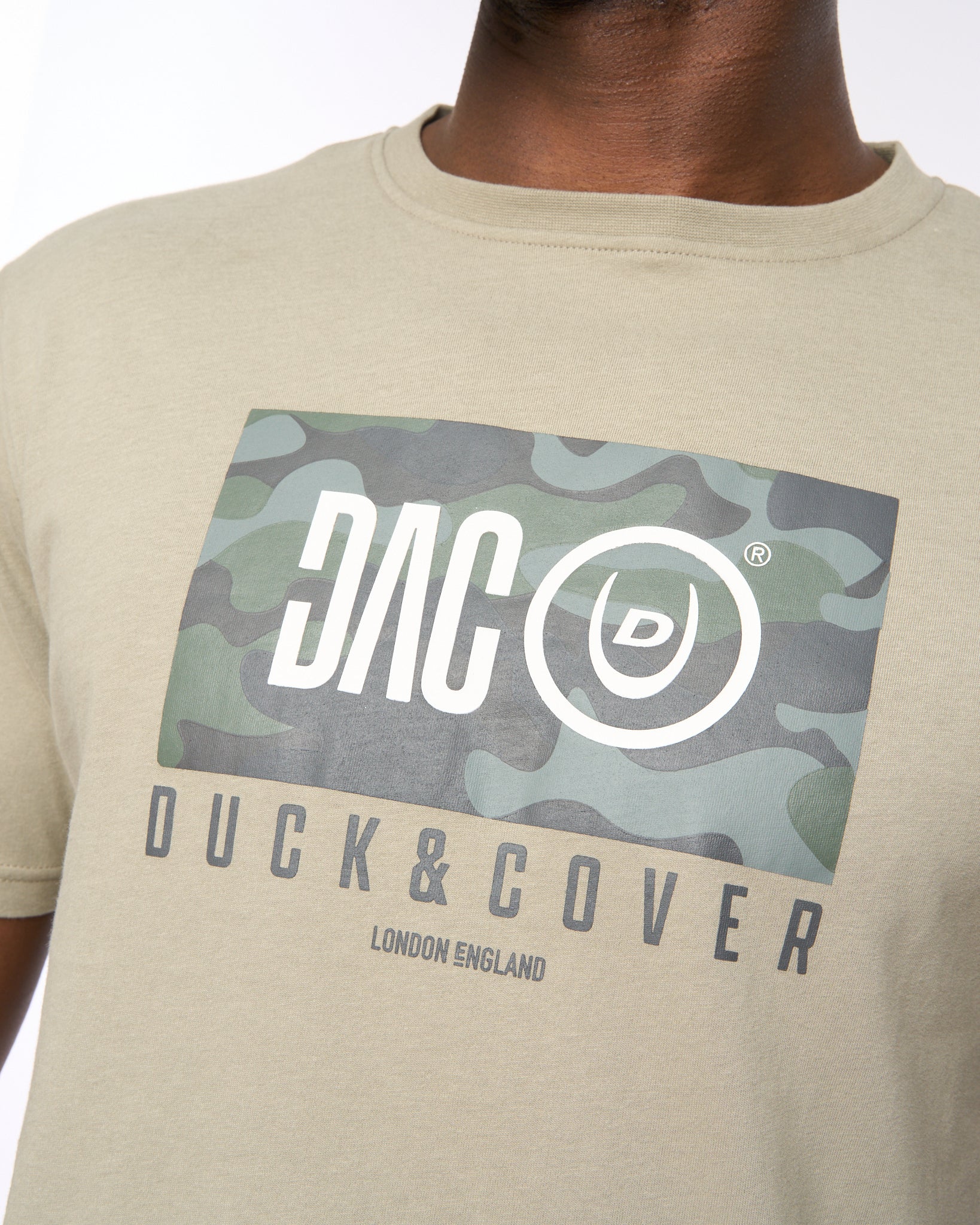 Duck and Cover Mens Chamche T-Shirt  Sage