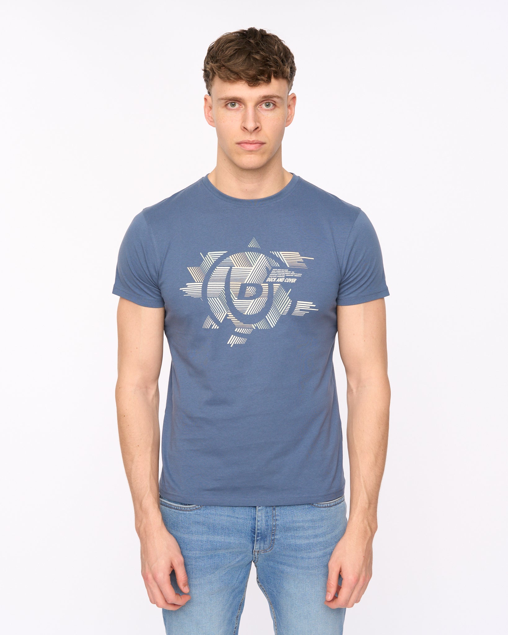 Duck  &  Cover Haltecks T-Shirt Blue