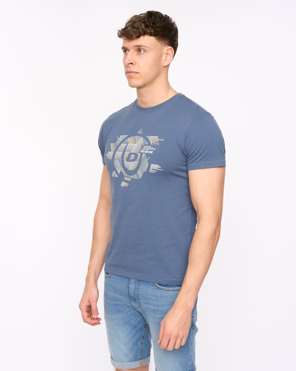 Duck  &  Cover Haltecks T-Shirt Blue