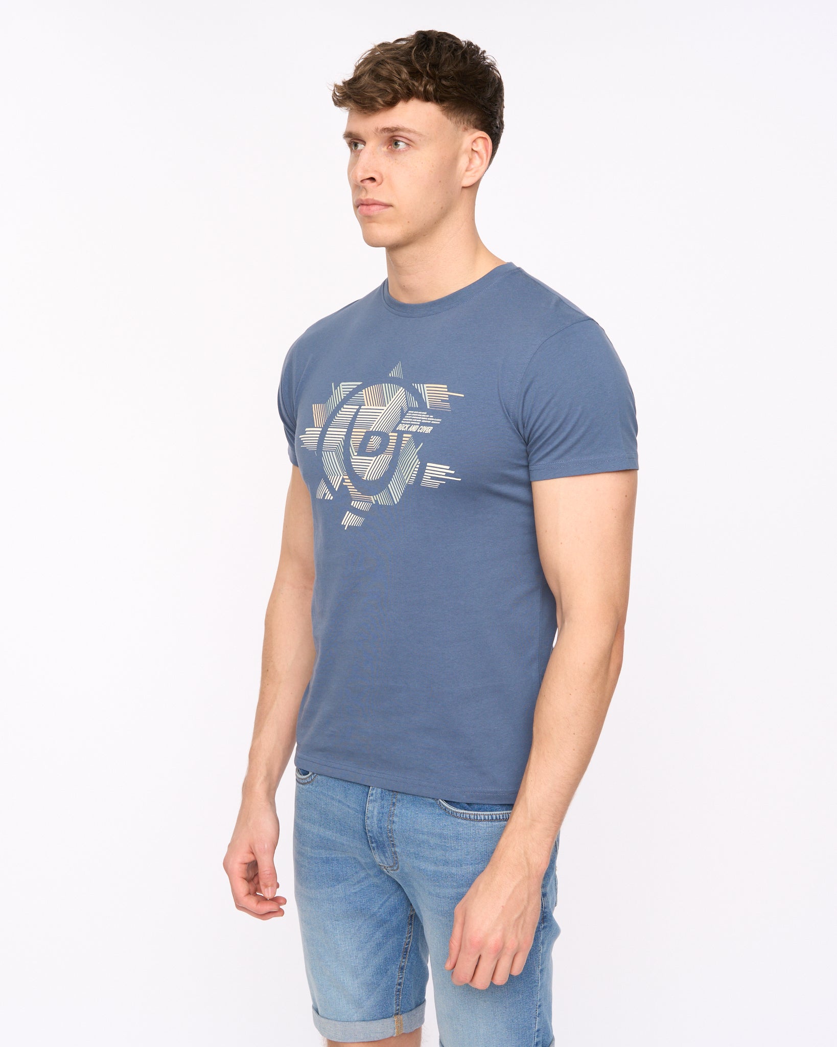 Duck  &  Cover Haltecks T-Shirt Blue
