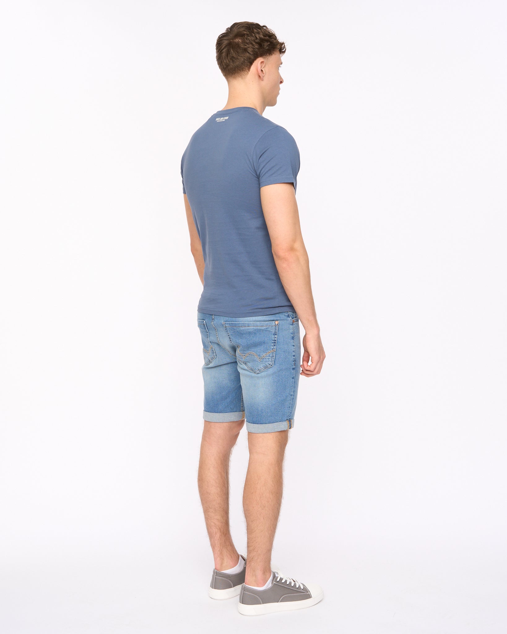 Duck  &  Cover Haltecks T-Shirt Blue