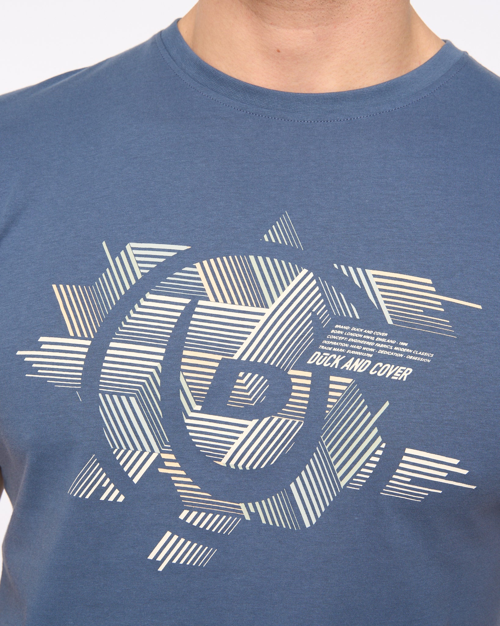 Duck  &  Cover Haltecks T-Shirt Blue
