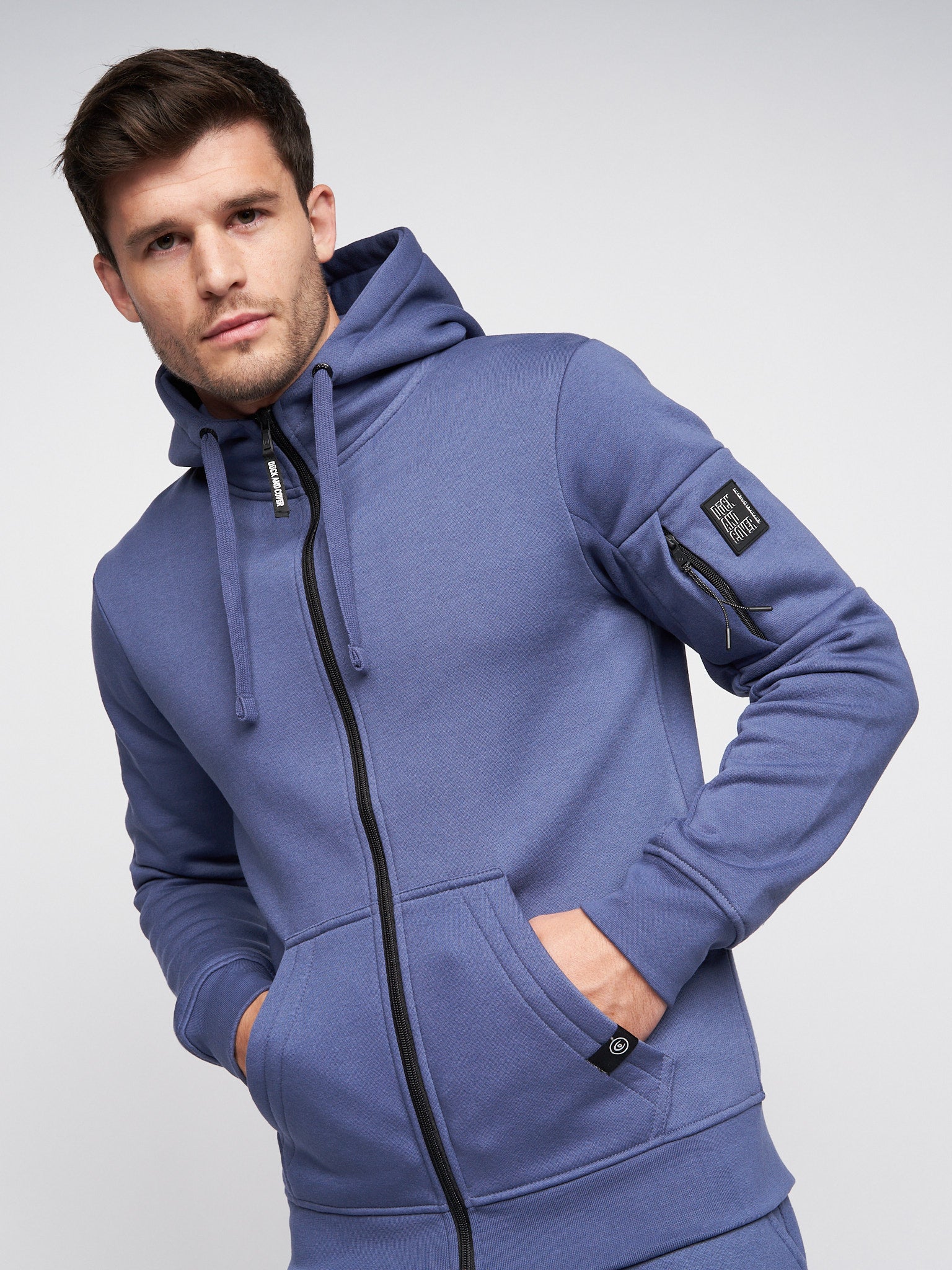 Duck and Cover Milgate Zip Hoody   Navy