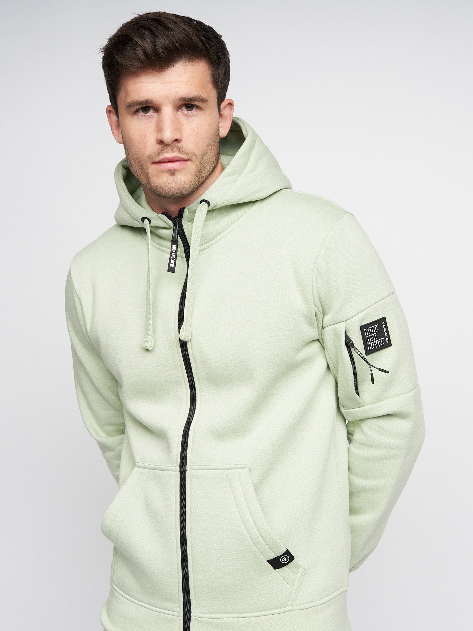 Duck and Cover  Milgate Zip Hoody Sage
