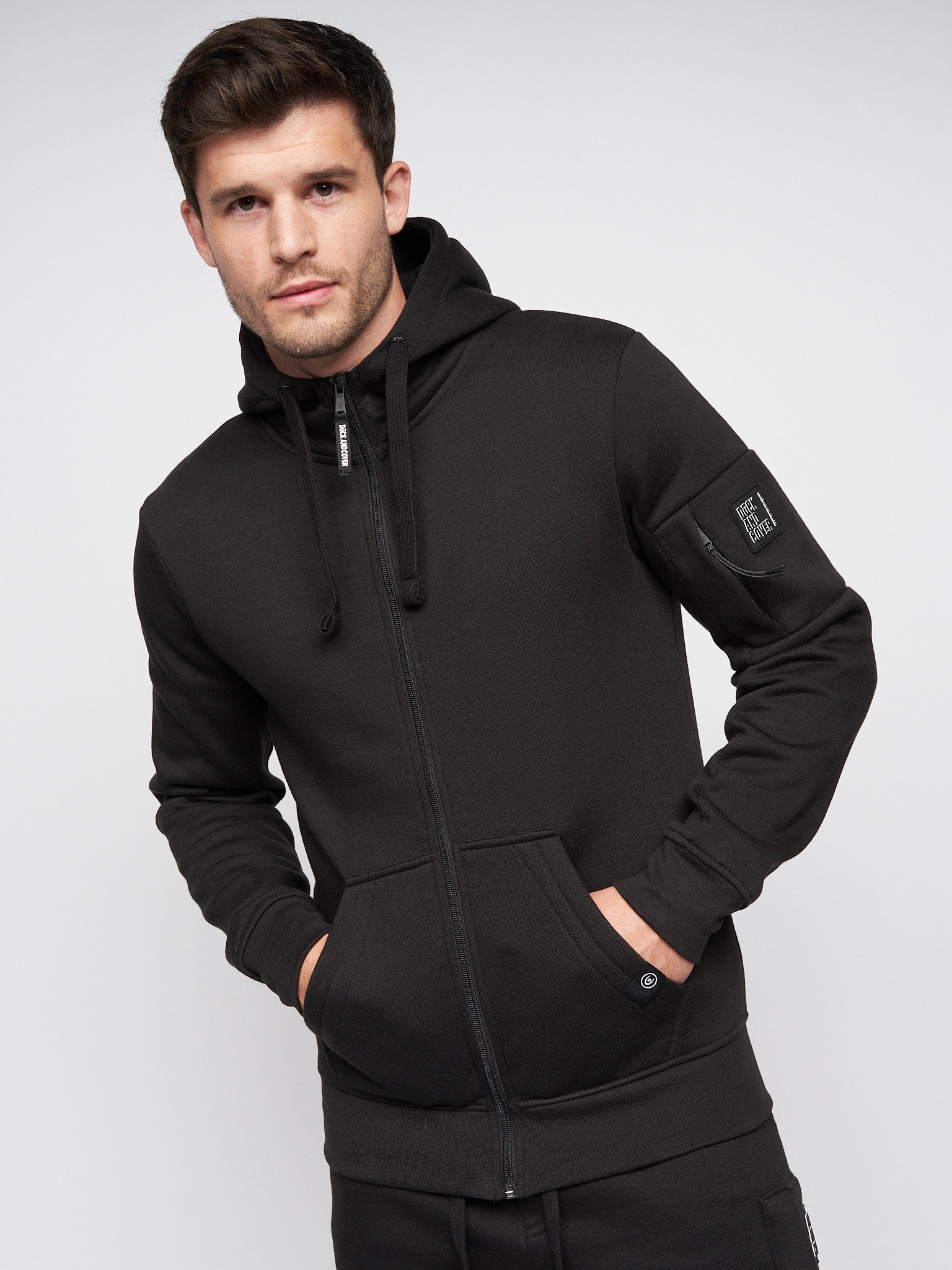 Duck and Cover Milgate  ZipHhoody  Black