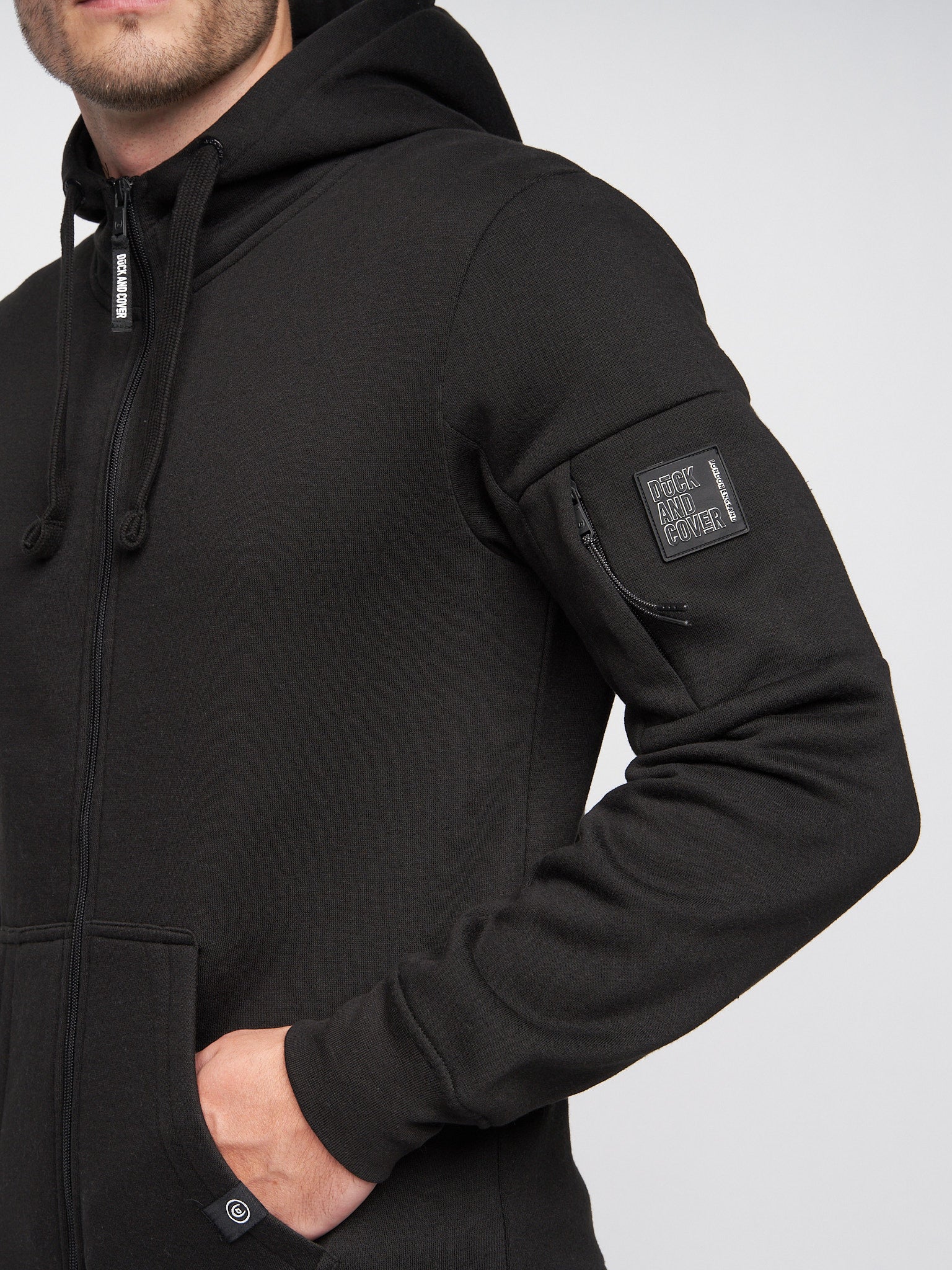 Duck and Cover Milgate  ZipHhoody  Black