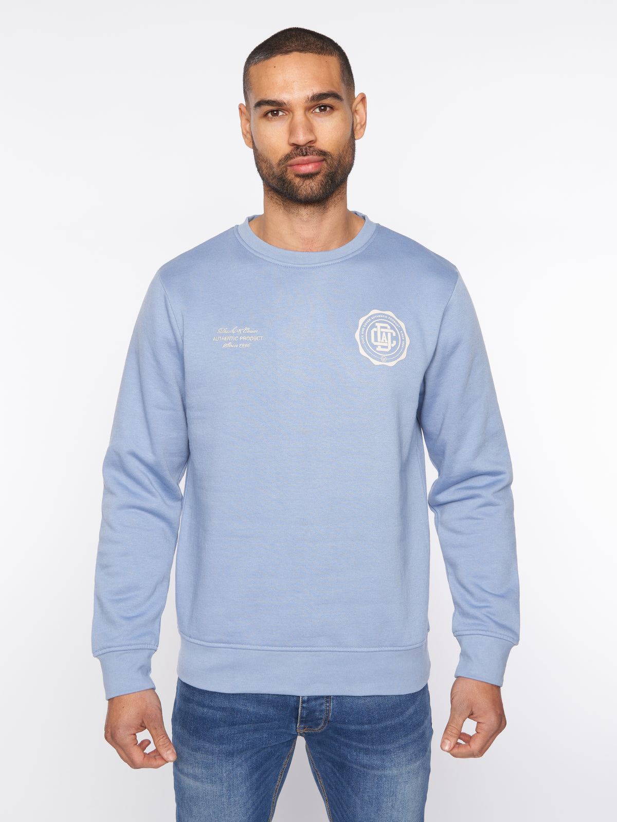 Duck & Cover Keyaan Crew Neck Sweat Blue