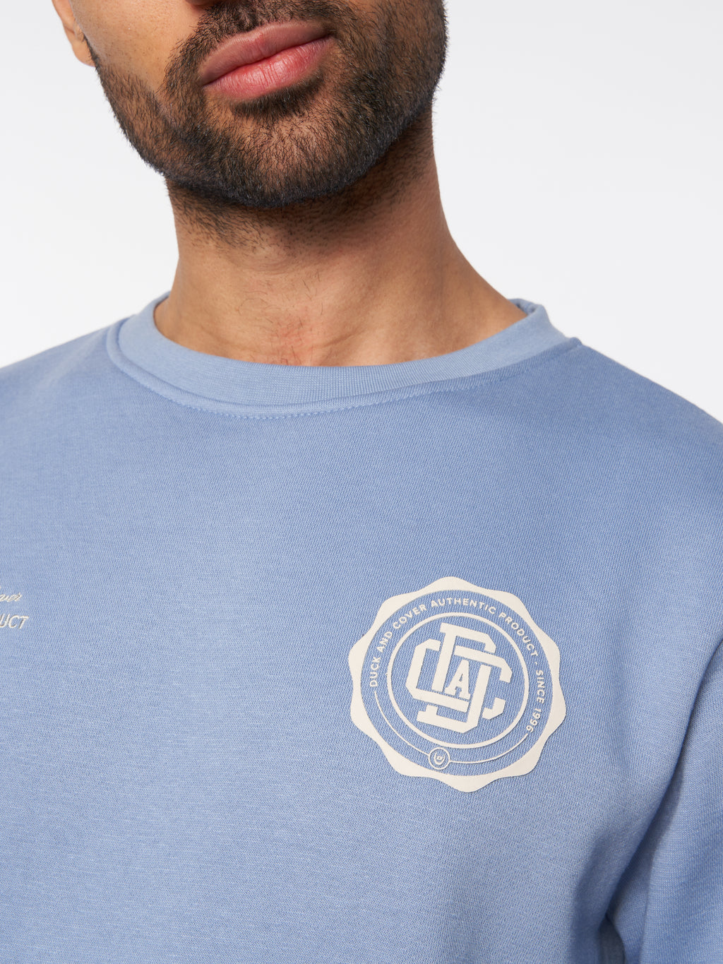 Duck & Cover Keyaan Crew Neck Sweat Blue