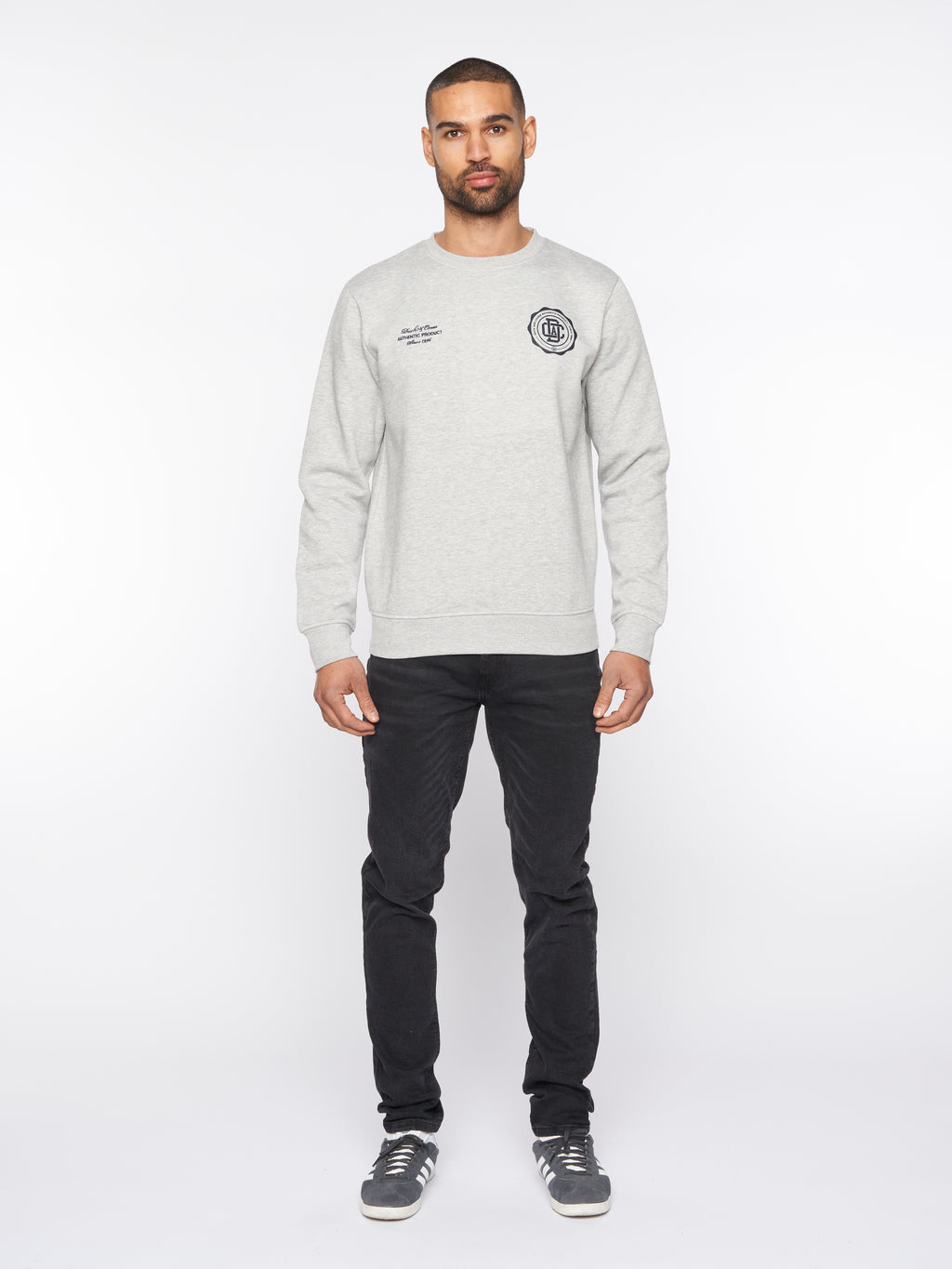 Duck & Cover  Keyaan Crew Neck Sweat Grey