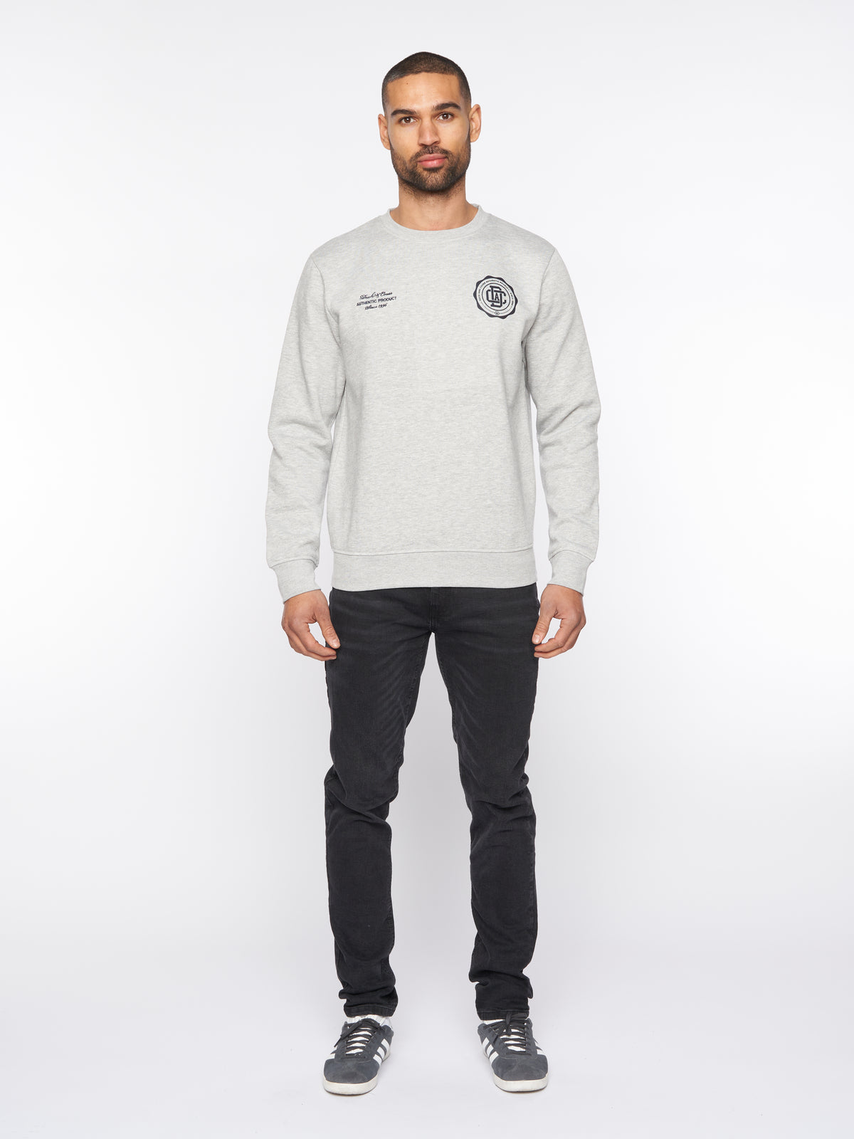 Duck & Cover  Keyaan Crew Neck Sweat Grey