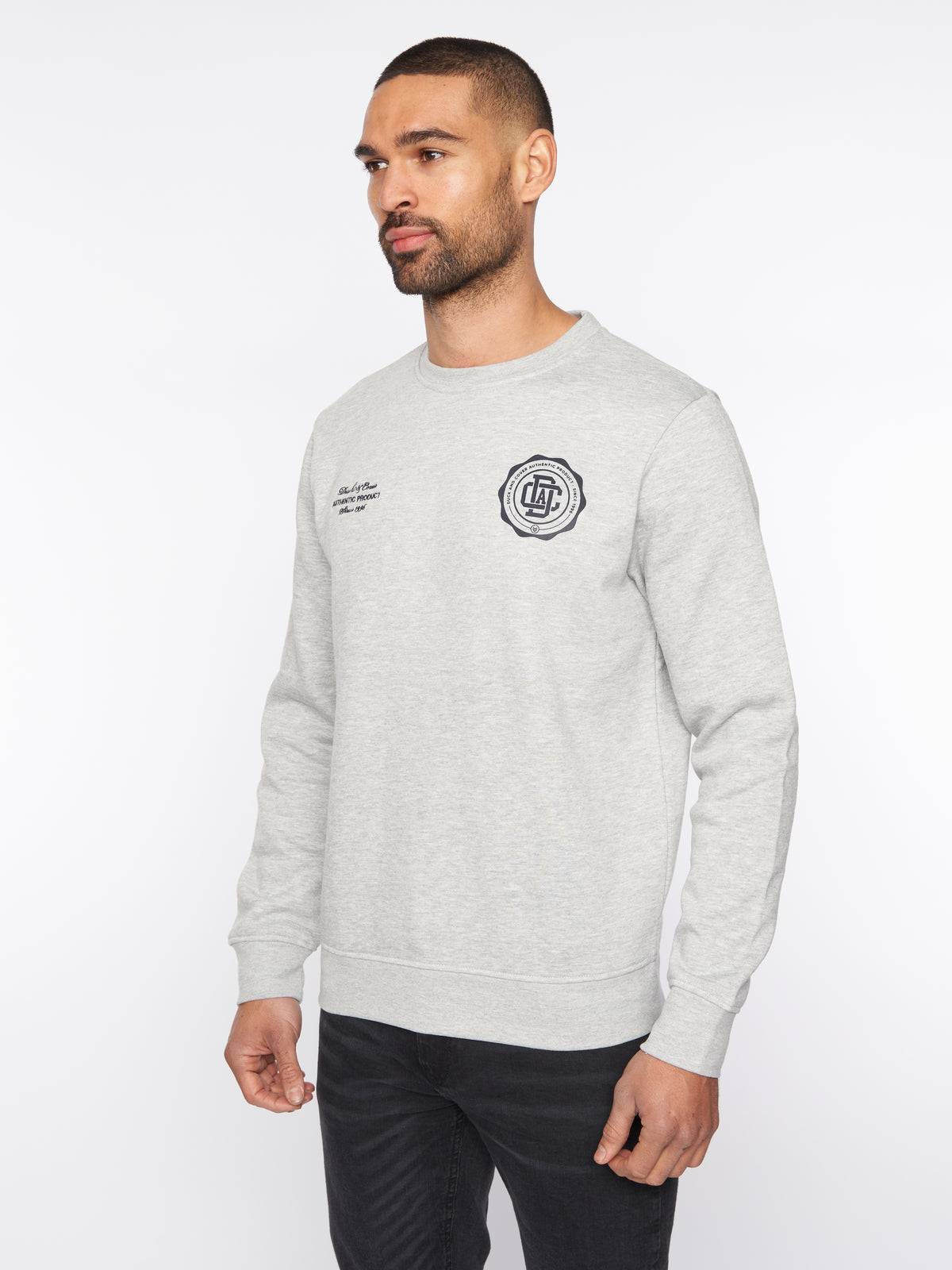 Duck & Cover  Keyaan Crew Neck Sweat Grey