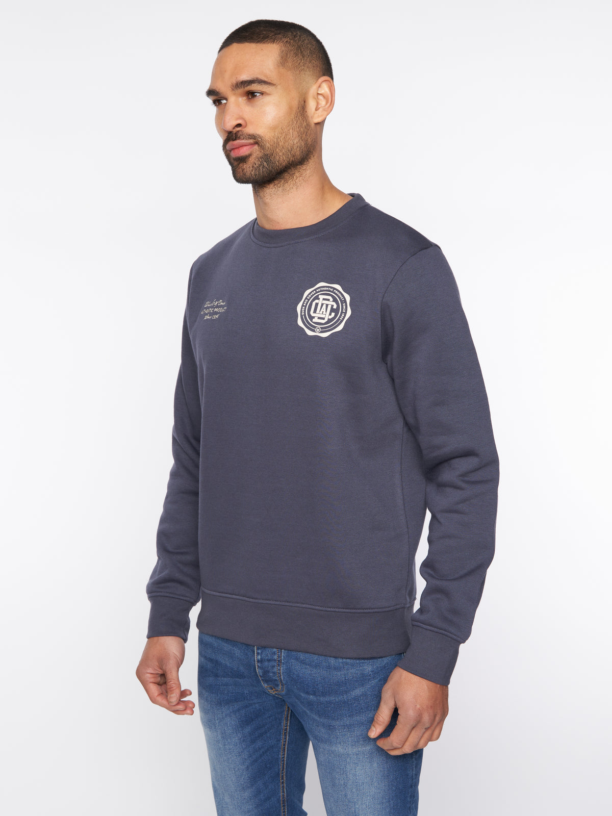 Duck & Cover Crew  Keyaan Neck Sweat Navy