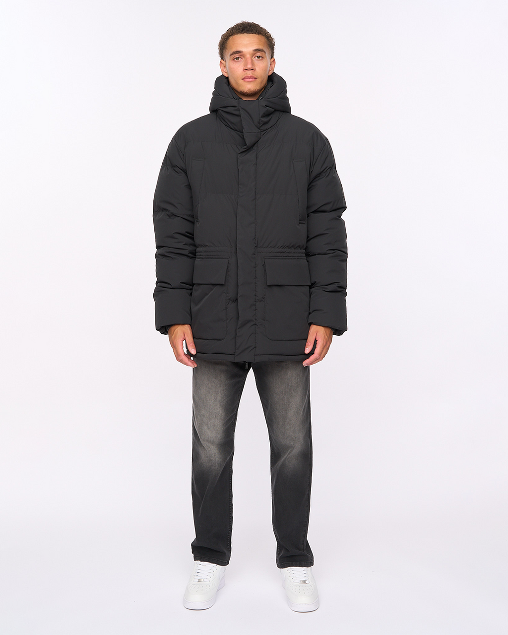 Duck and Cover Fletchley Puffer Jacket   Black