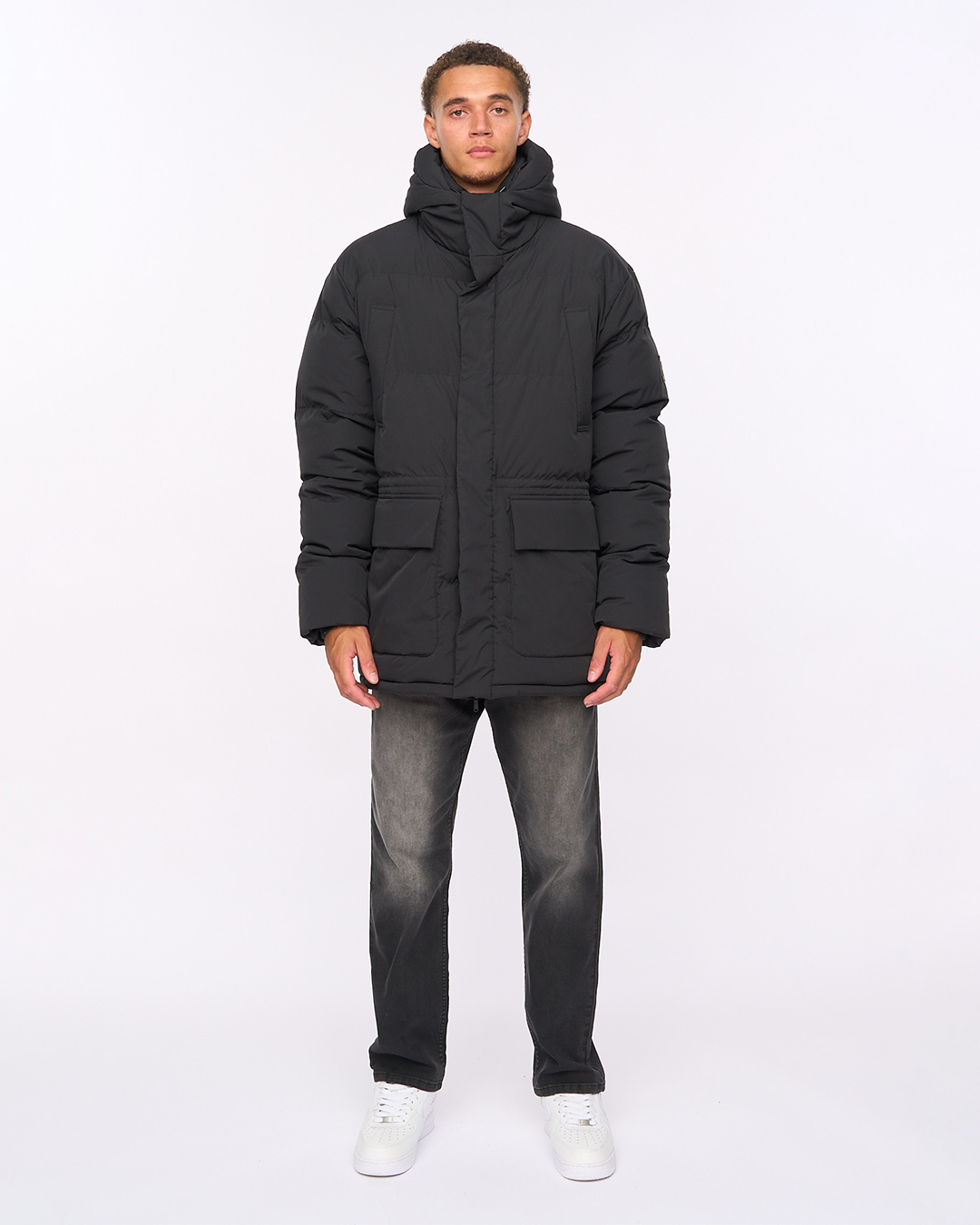 Duck and Cover Fletchley Puffer Jacket   Black