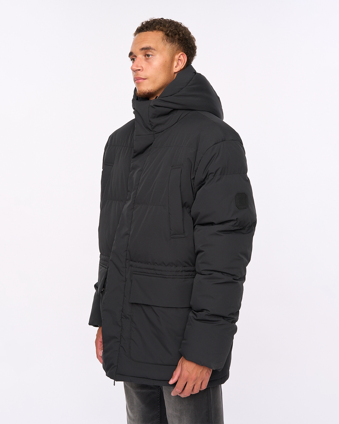 Duck and Cover Fletchley Puffer Jacket   Black