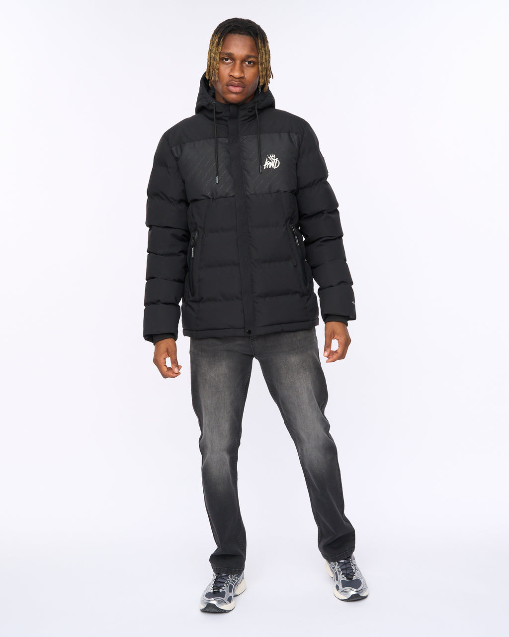 KWD Fractioned Puffer Jacket Black