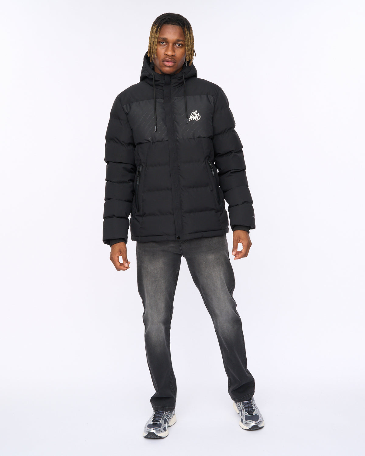KWD Fractioned Puffer Jacket Black