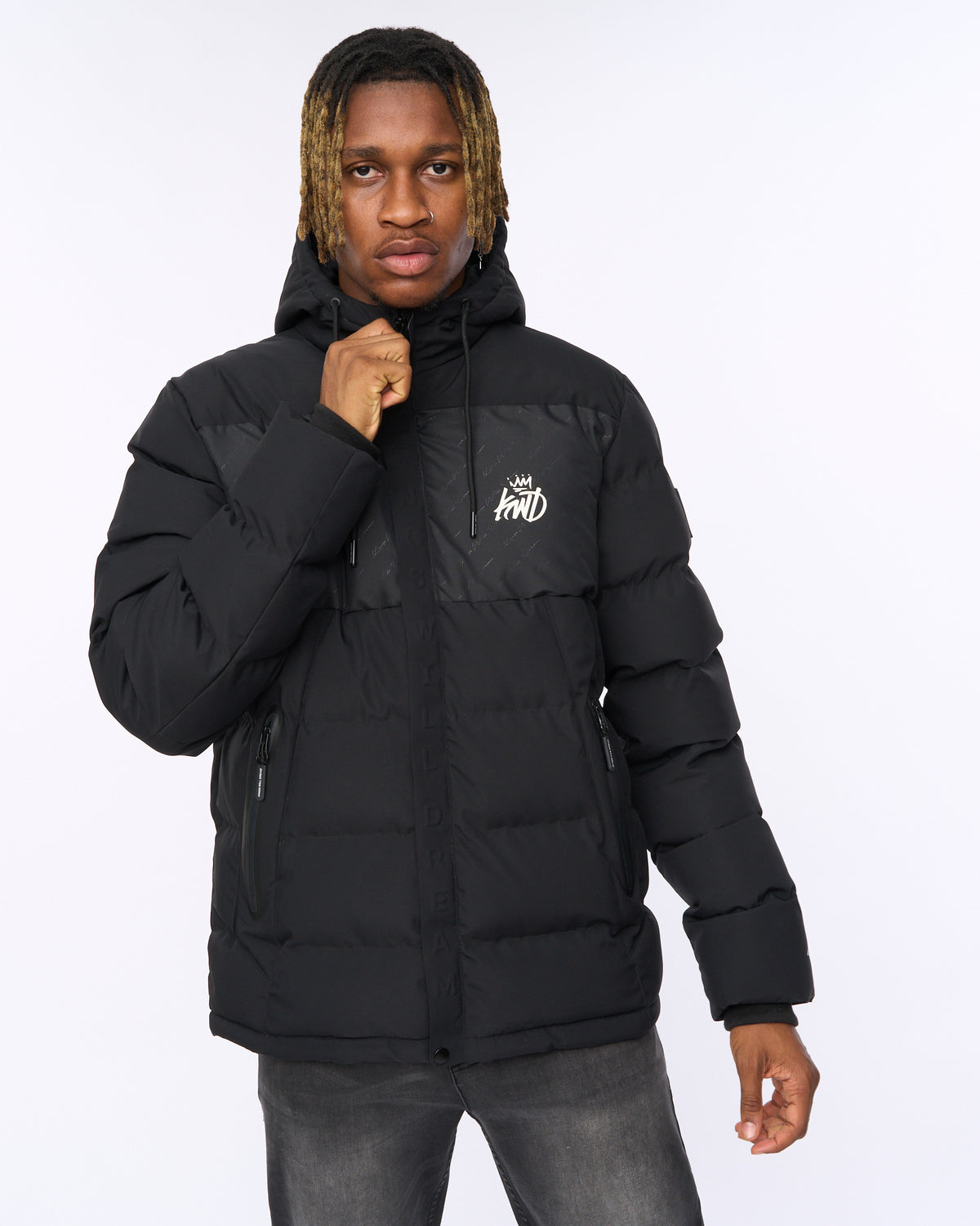 KWD Fractioned Puffer Jacket Black