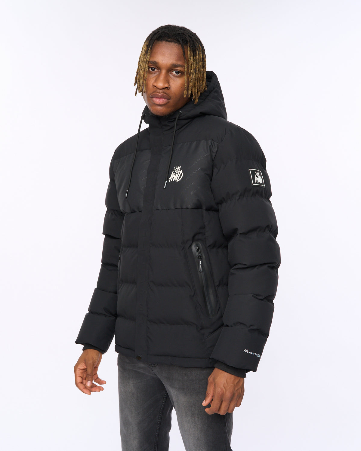 KWD Fractioned Puffer Jacket Black