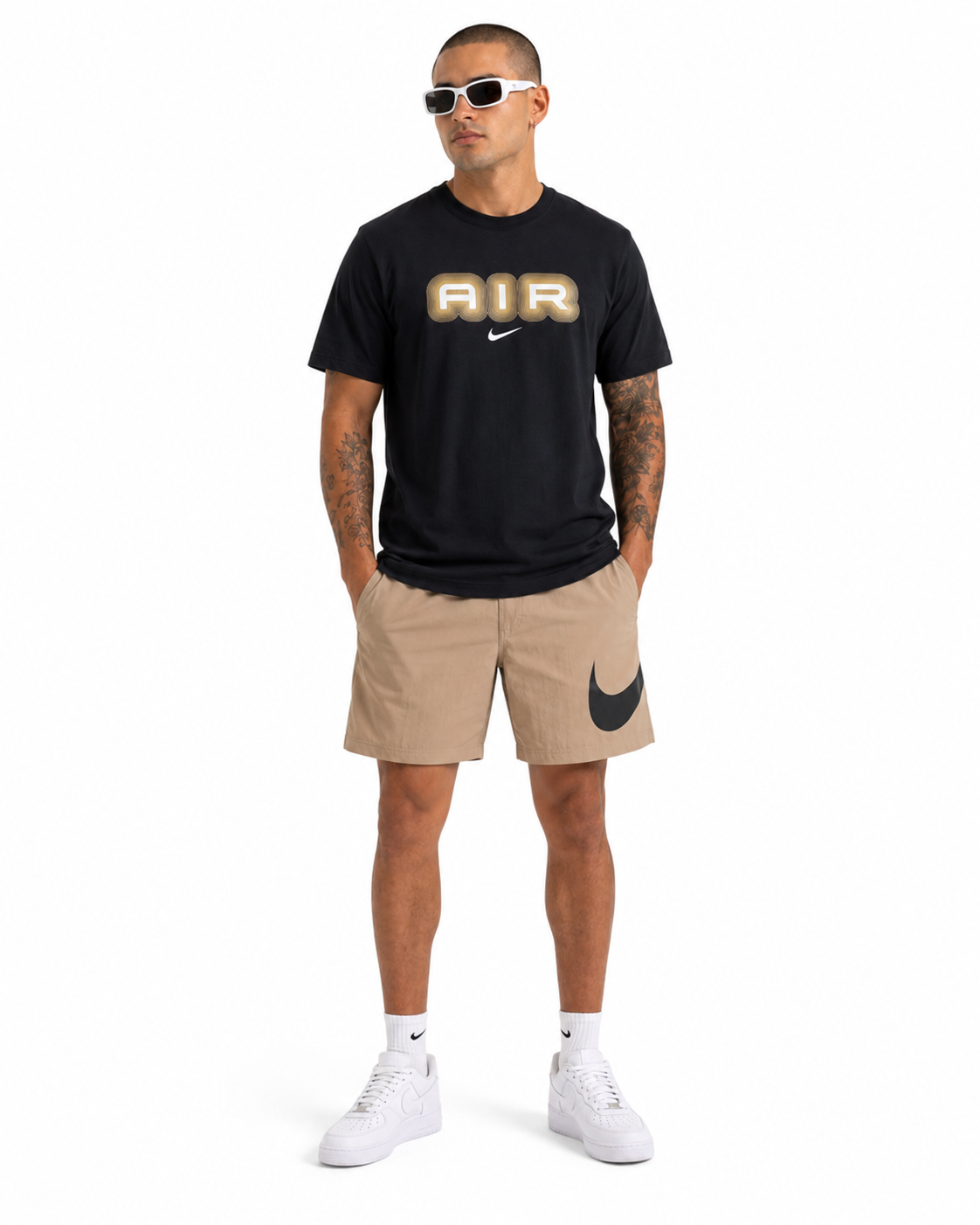 Nike Mens NSW SW Air Graphic Tee in Black